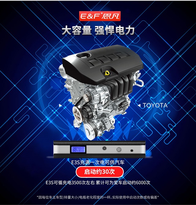 恩凡E3S汽車應(yīng)急啟動(dòng)電源